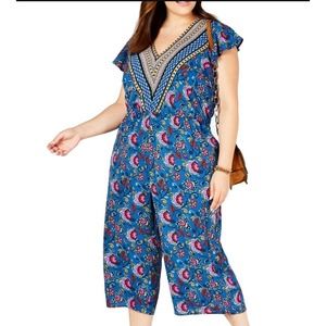 NWT Plus Size Boho Cropped Jumpsuit Love Squared Spring, Summer Size 2X
